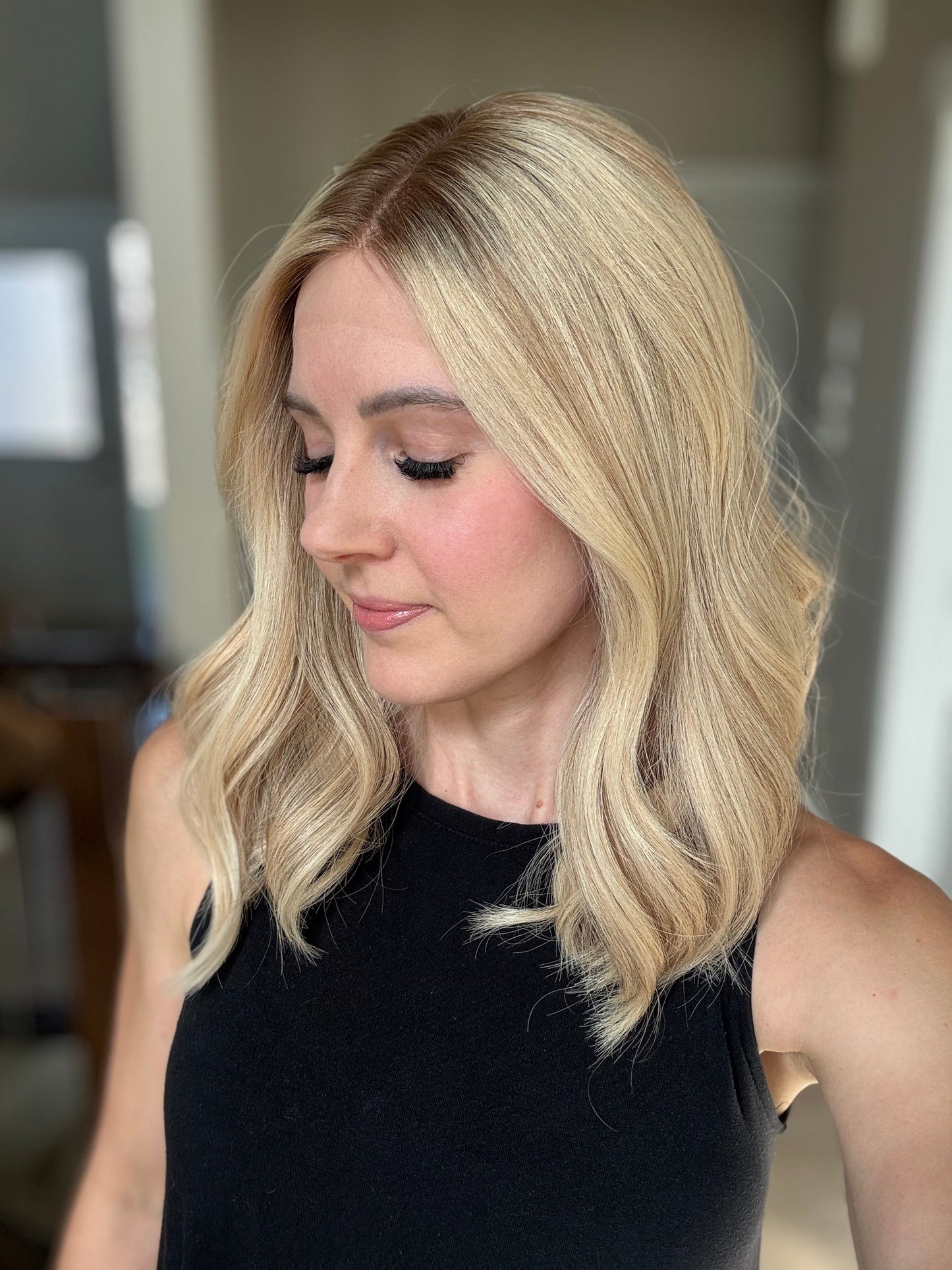 18" Cara LOB Comfort Cap Lace Top Wig (M)