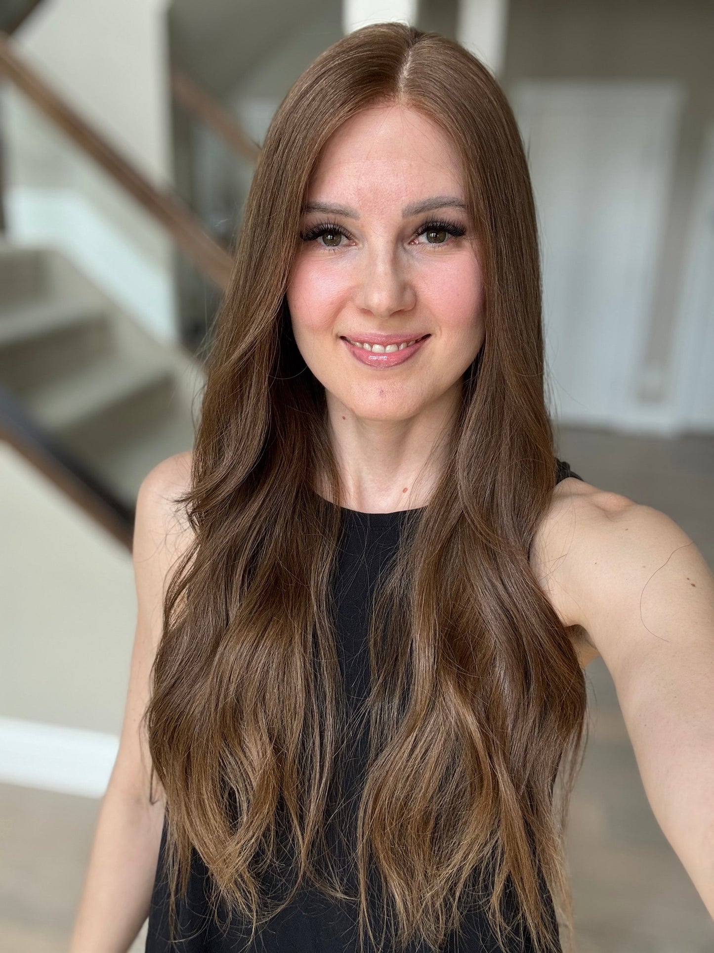 Euro Wig #6: 26" Neutral-Warm Medium Brown Comfort Cap (S/M)