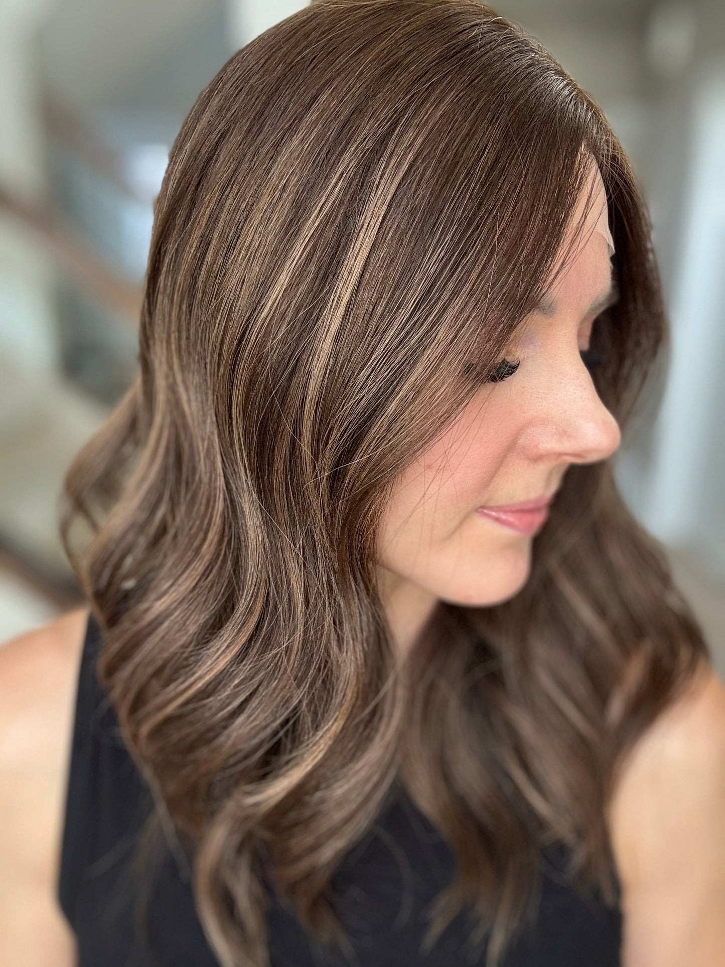 20" Mia Comfort Cap Lace Top Wig (XS) with added Bang Cut (FINAL SALE)