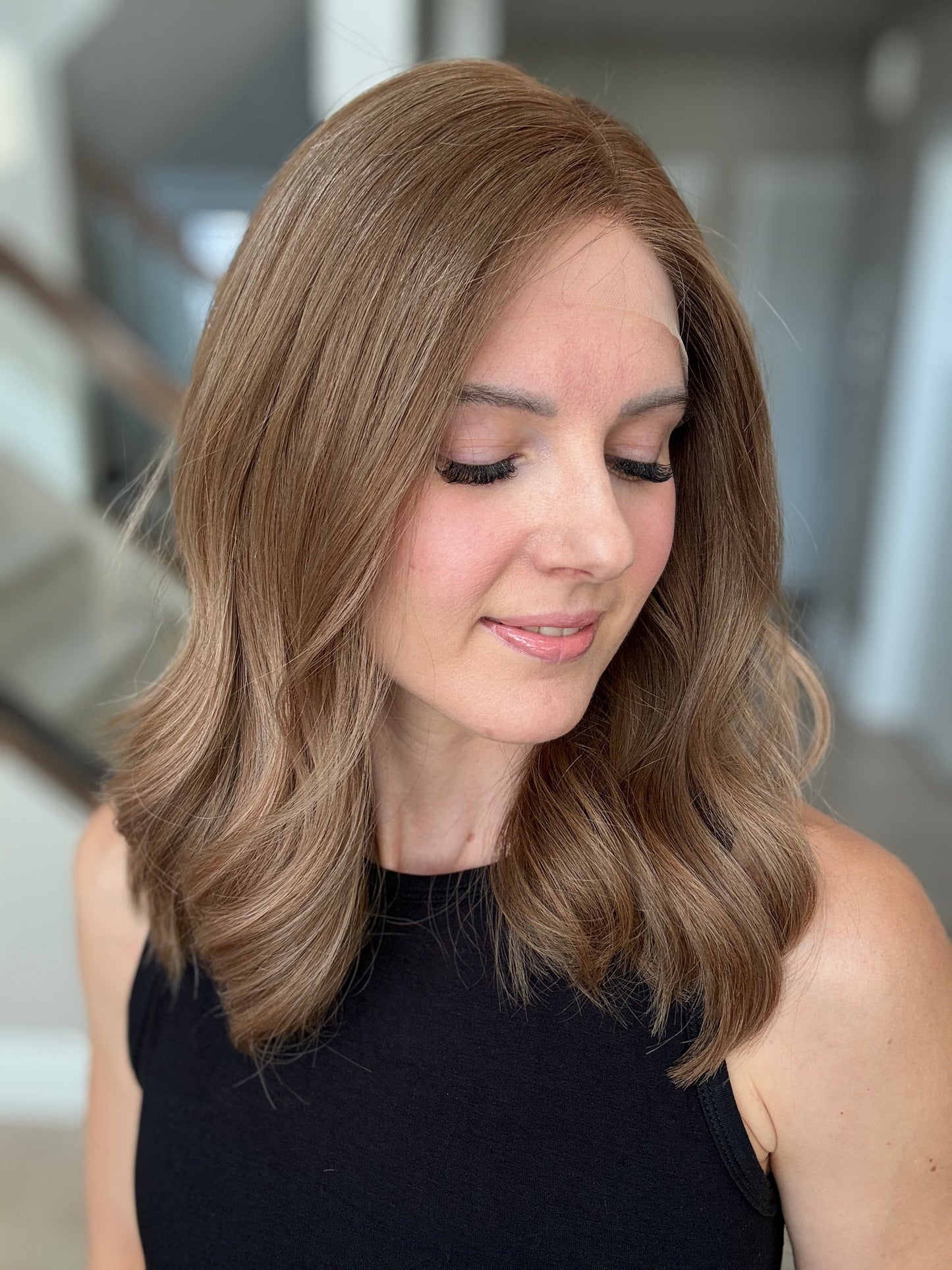 18" Justine LOB Comfort Cap Lace Top Wig (M)