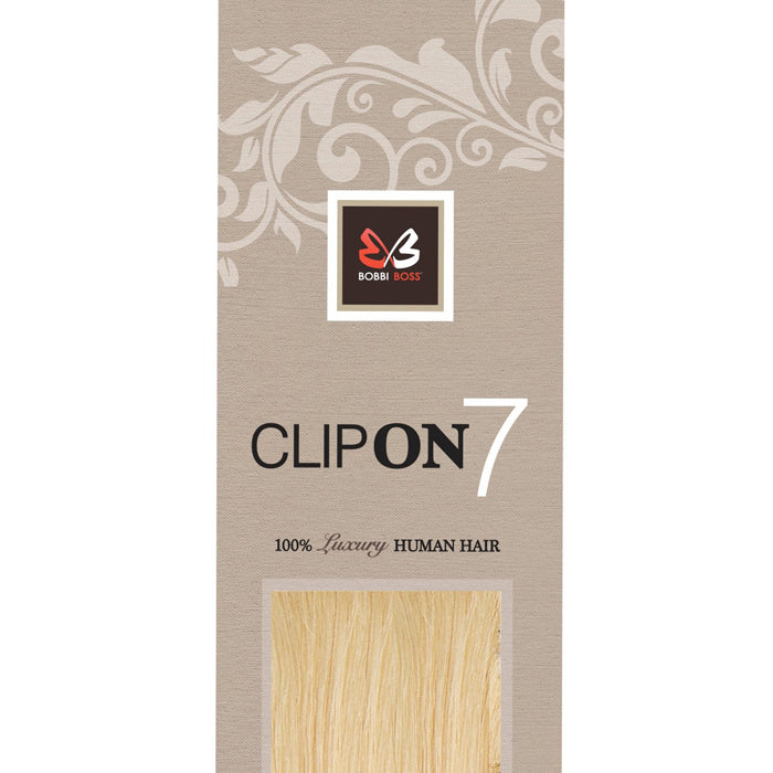 Bobbi Boss Clip On 7 100% Luxury Human Hair Extensions 7PCS 18 Inch