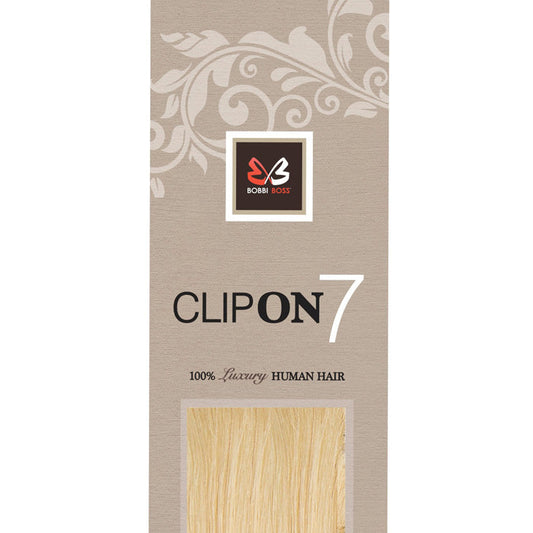 Bobbi Boss Clip On 7 100% Luxury Human Hair Extensions 7PCS 18 Inch