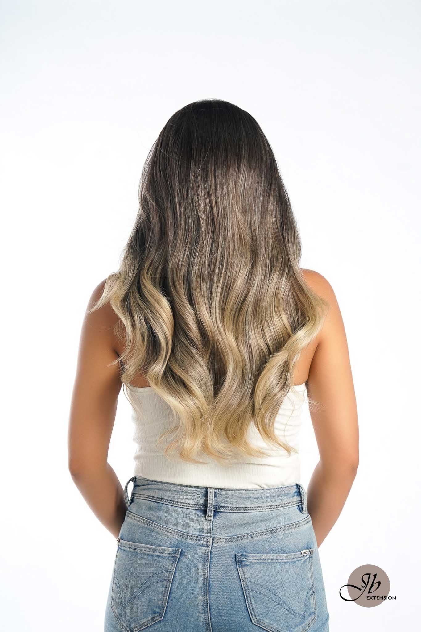 Get influncer look with 26 Inches Curly Mix Blonde Free Part Wig CHELSEY