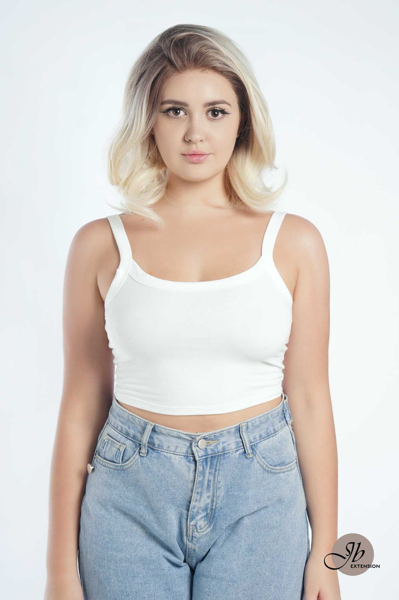 JBEXTENSION 10 Inches Light Blonde Curly Lace Front Wig.Pre Plucked 13*4 HD Transparent Lace Frontal Handmade Futura Fiber Swiss Lace Synthetic Fiber Pre-Cut Lace Glueless Wig JADOR GOLD