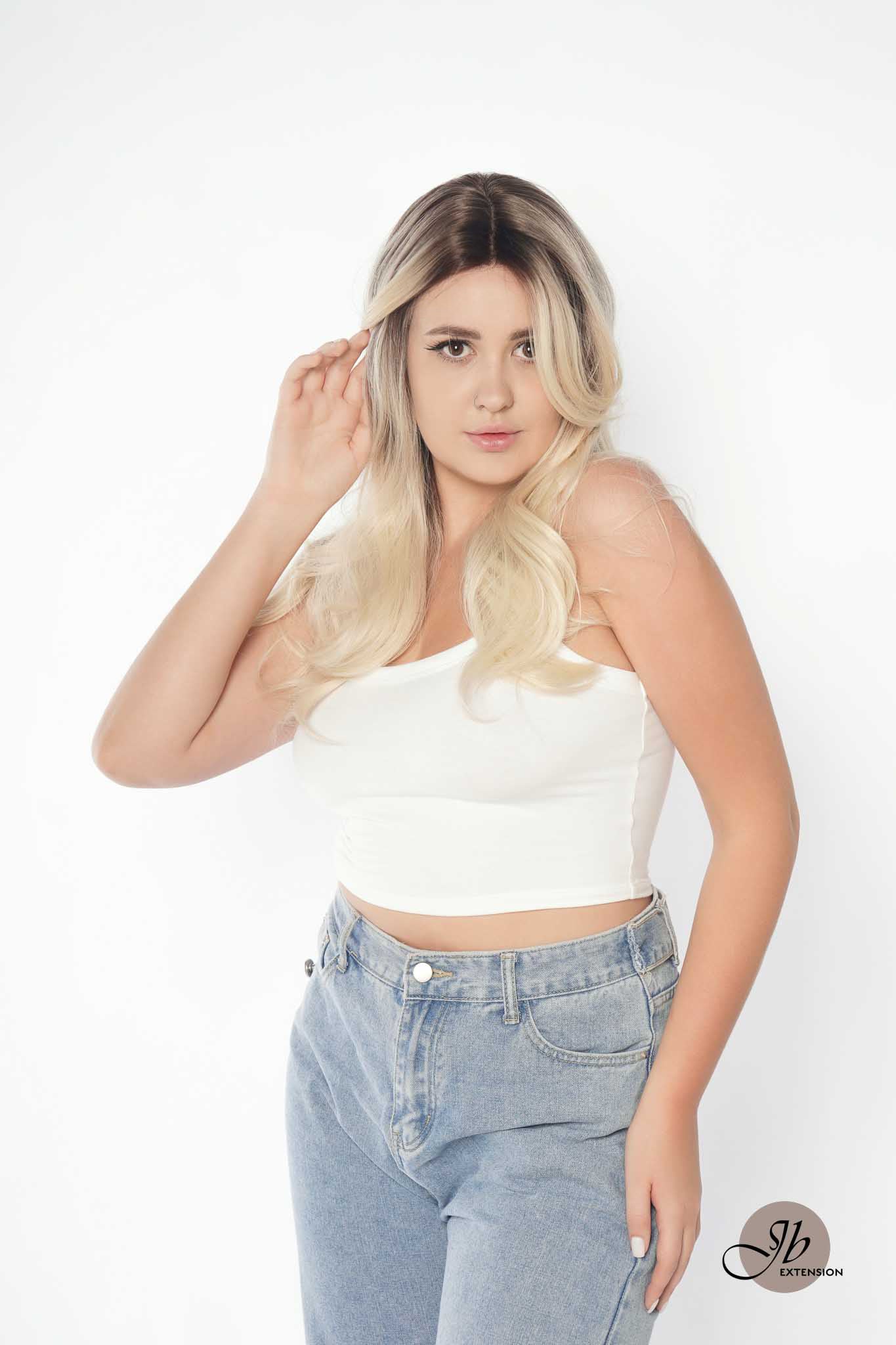 HOT OF SEASON -JBEXTENSION 22 Inches Curly Light Blonde Pre-Cut Frontlace Glueless Wig EMMIE S