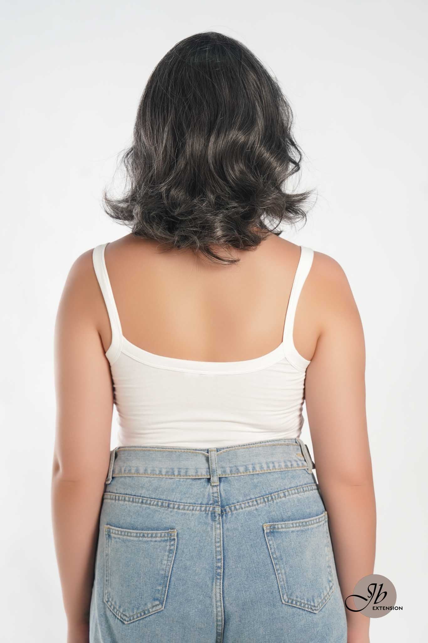 JBEXTENSION 10 Inches Silver Curly Lace Front Wig.Pre Plucked 13*4 HD Transparent Lace Frontal Handmade Futura Fiber Swiss Lace Synthetic Fiber Glueless Wig JADOR SILVER