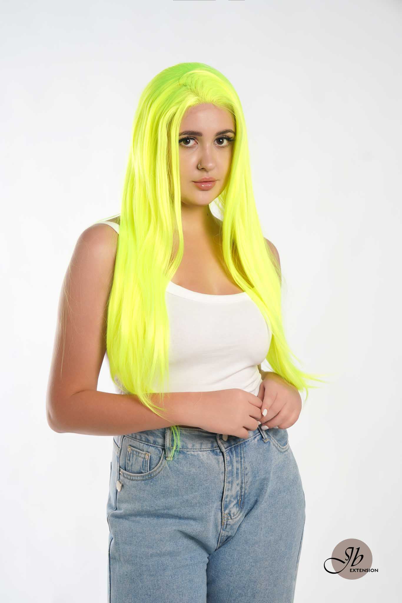 JBEXTENSION 26 Inches Neon Color Frontlace Glueless Wig NEON (FREE PARTING)