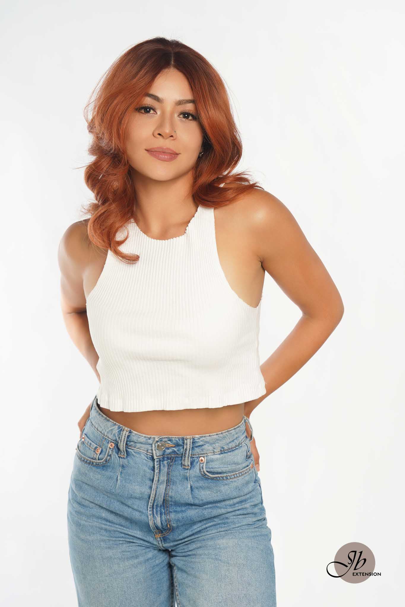 Olivia's Pick- 20 Inches Copper Curly Lace Front Wig.Pre Plucked 13*4 HD Transparent Lace Frontal Handmade Futura Fiber Swiss Lace Synthetic Fiber Glueless Wig JADOR M COPPER