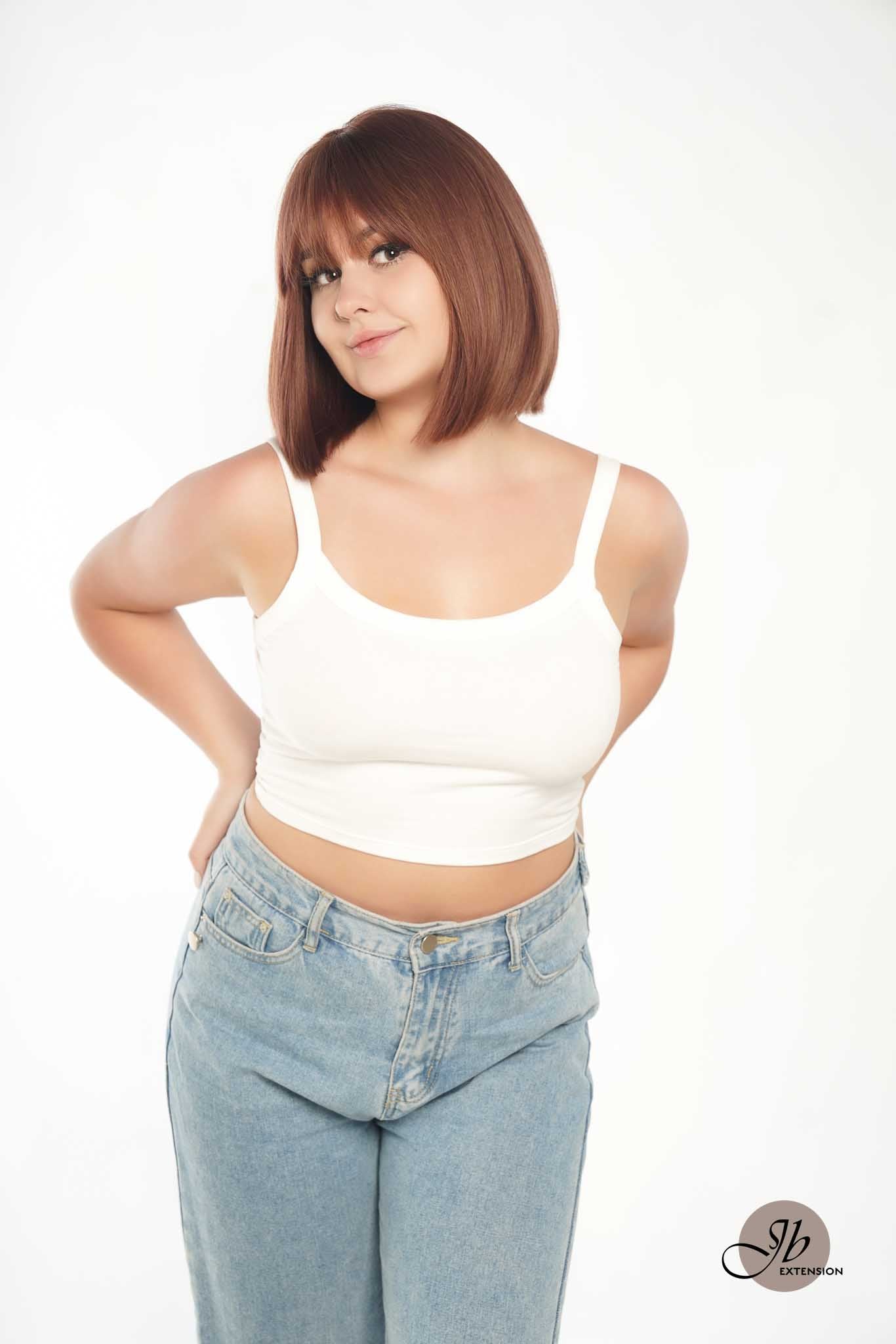 JBEXTENSION 12 Inches Bob Cut Mix Dark Pink Straight Short Wig SHAIRA S