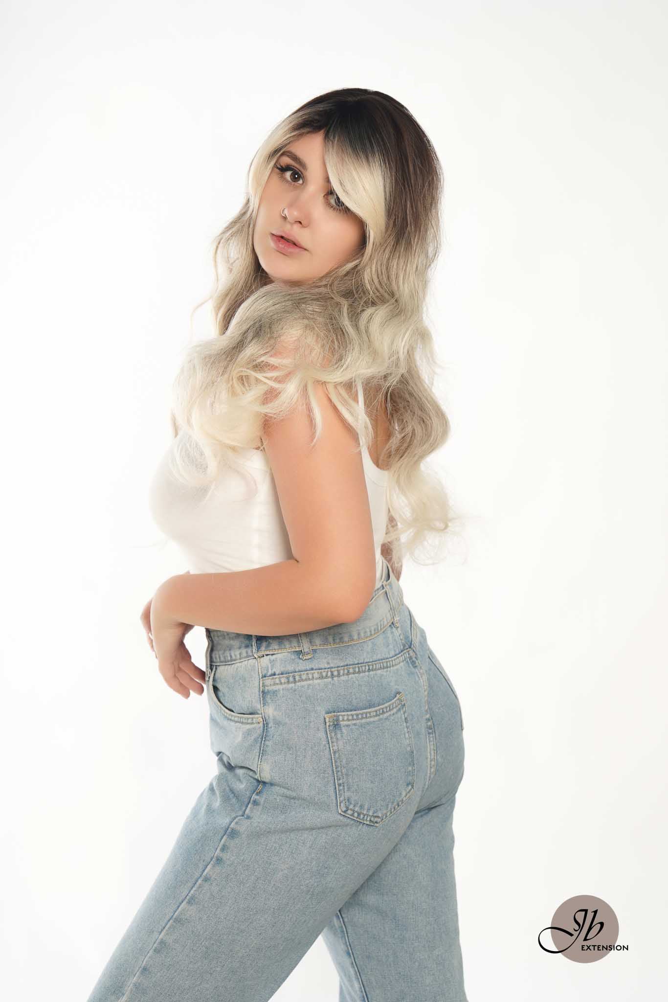 JBEXTENSION 26 Inches Light Blonde Body Wave Women Wig JADEN