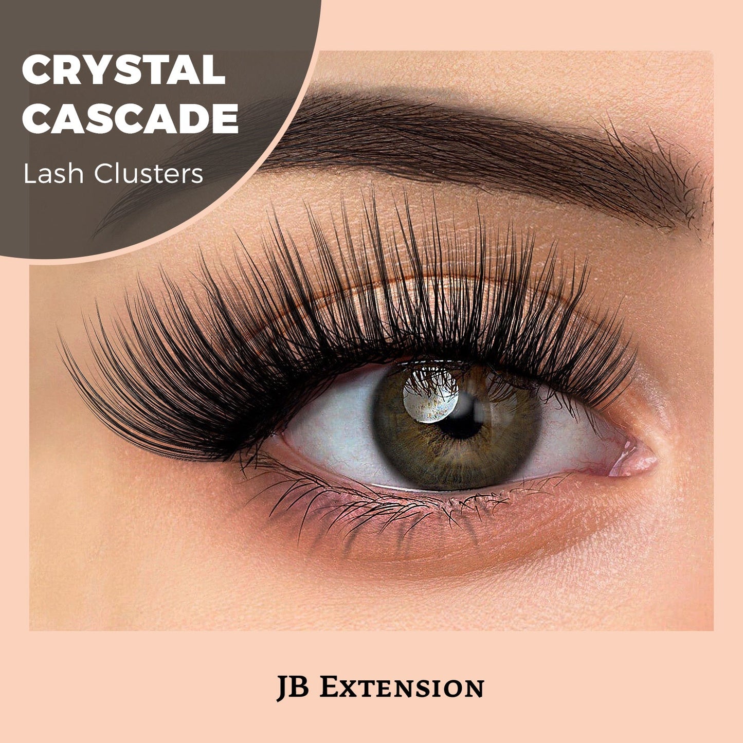 JBextension DIY Cluster Lashes 72 Clusters Lashes NO GLUE Included¡¾Crystal Cascade-Lash¡¿