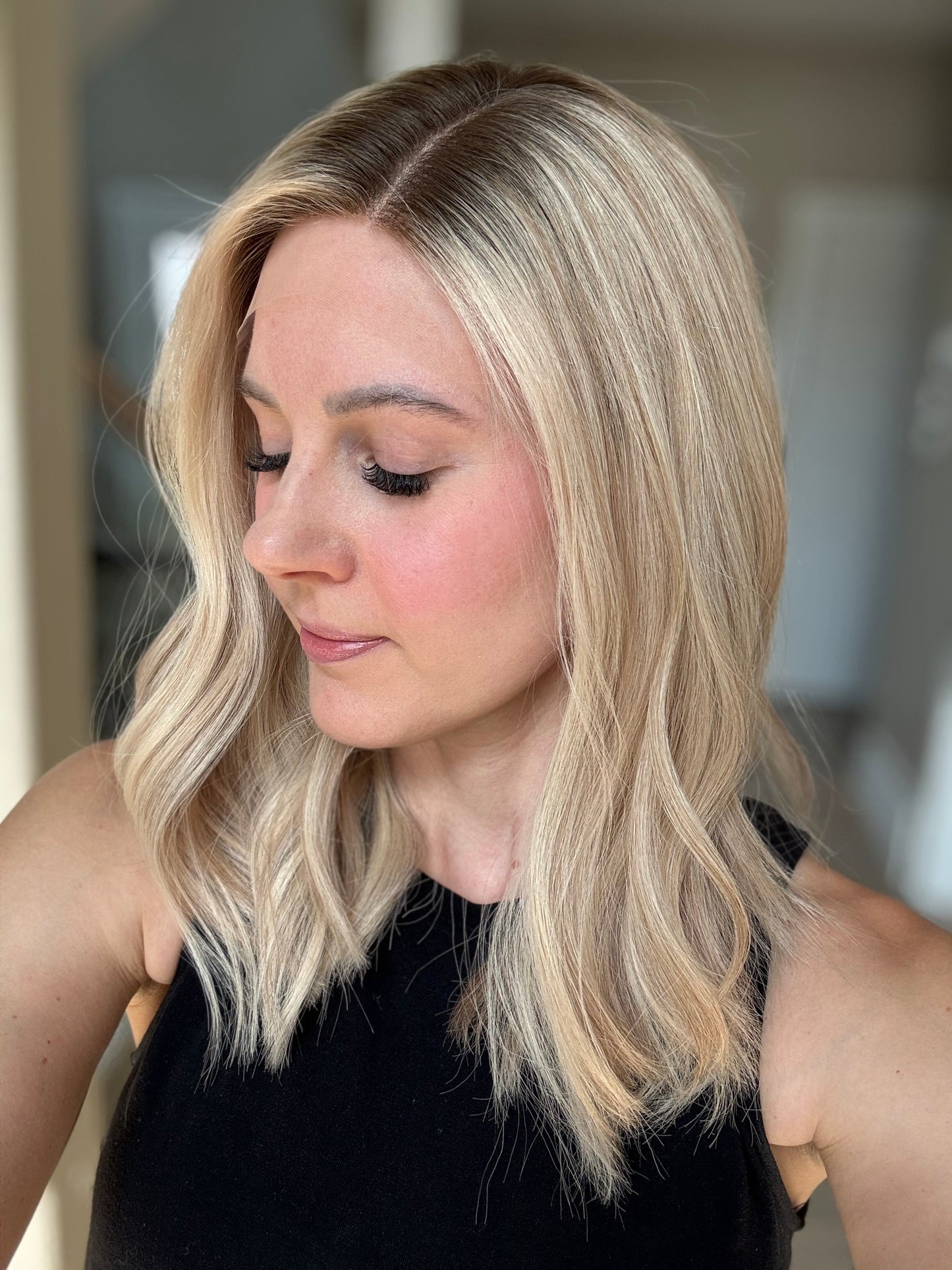 18" Katie LOB Comfort Cap Lace Top Wig (M) (FINAL SALE)