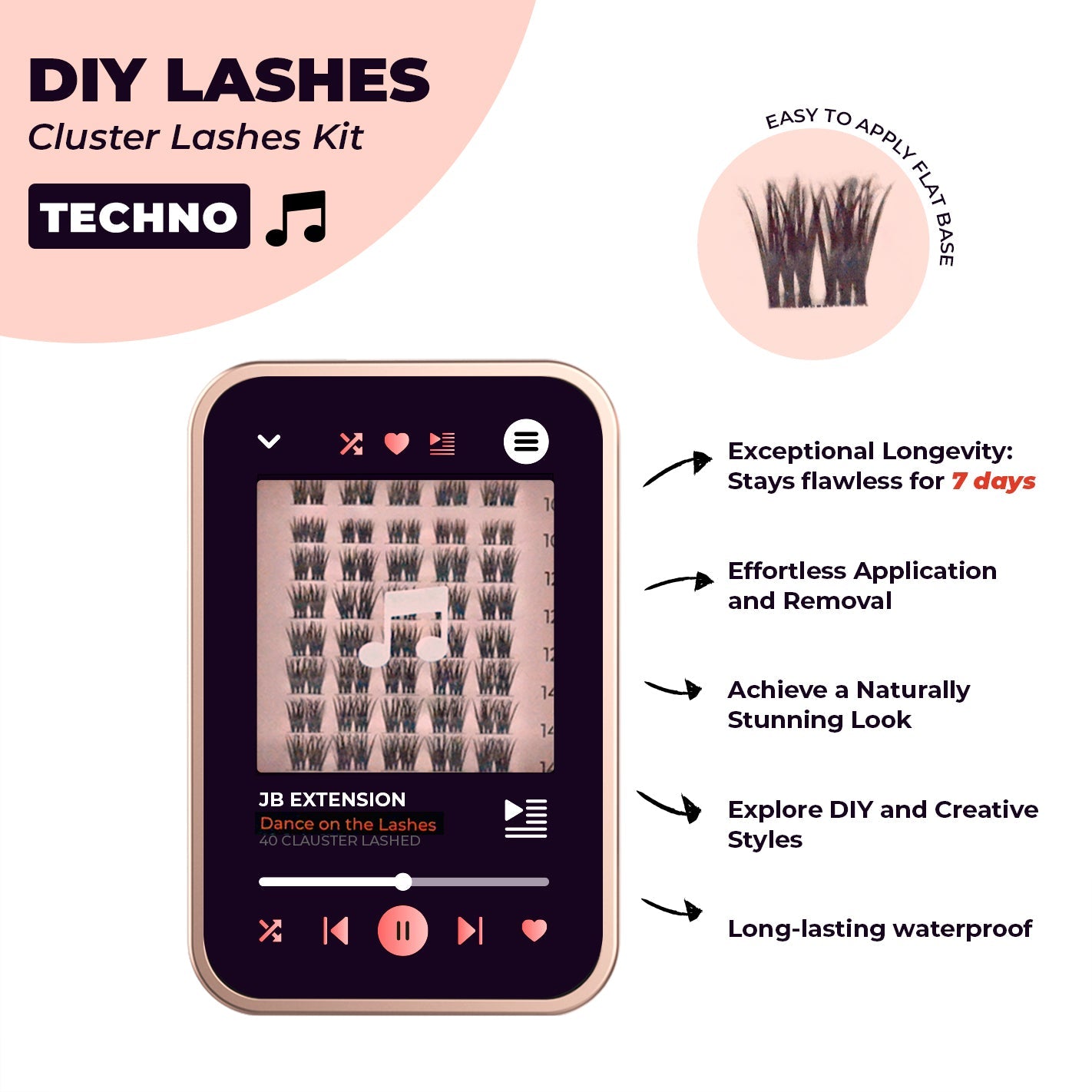 JBEXTENSION DIY EYELASHES - TECHNO( Individual Lashes)