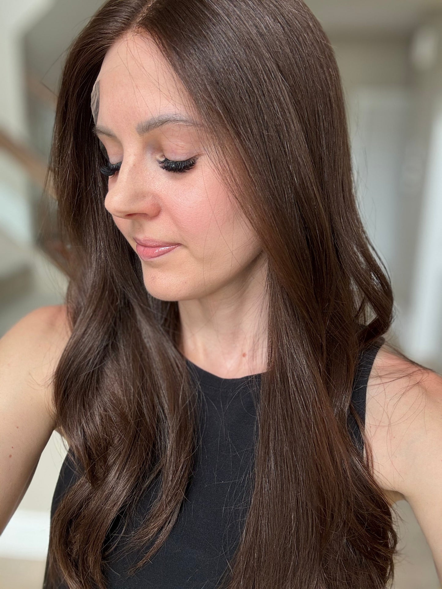 Euro Wig #12: 22" Medium Brown Luxury Cap (S)