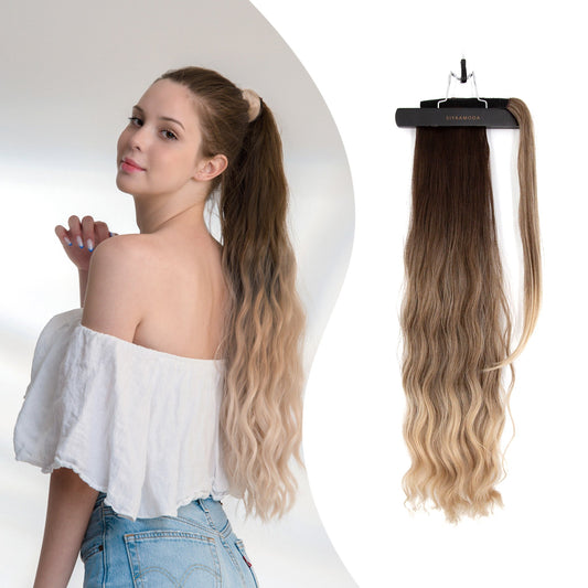 27" Body Wave Ponytail Clip-in BALAYAGE BLONDE