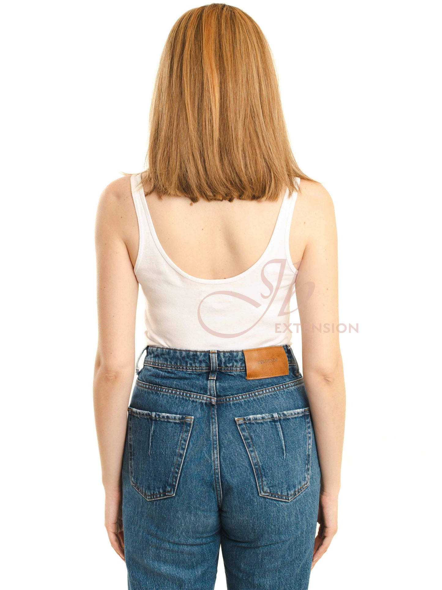 JBEXTENSION 12 Inches Remy Human Hair Mix Blonde With Highlight Wig TATIANA