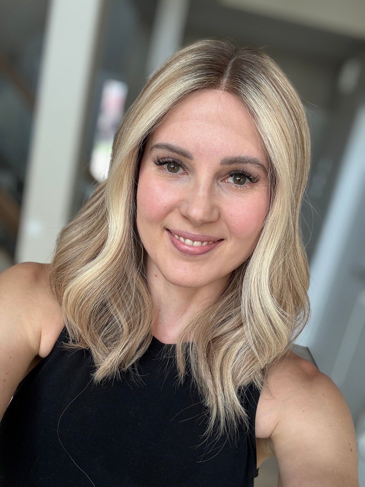 18" Olivia LOB Comfort Cap Lace Top Wig (S) (FINAL SALE)