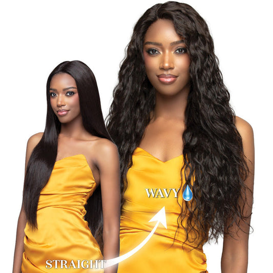Bobbi Boss Glueless 100% Unprocessed Human Hair Hand-Tied Full Lace Wig - FLH020-WET & WAVY 28"