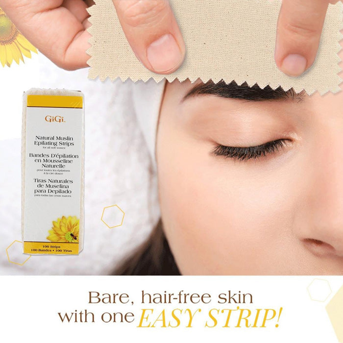 GiGi Natural Muslin Epilating & Applicators Combo Pack