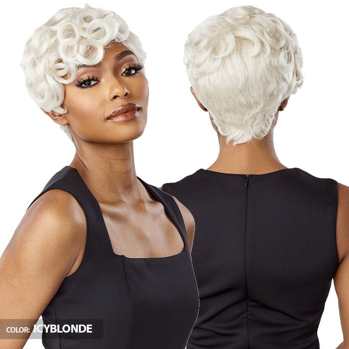 Sensationnel Empire Wig Salt & Pepper 100% Human Hair Full Wig - FLORA