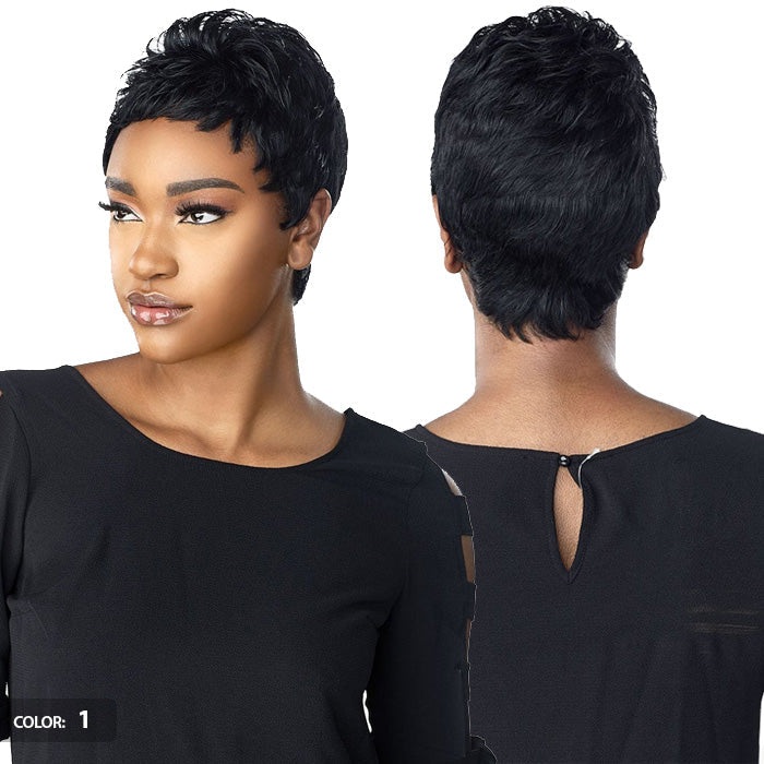 Sensationnel Salt & Pepper Human Hair Empire Wig MONA