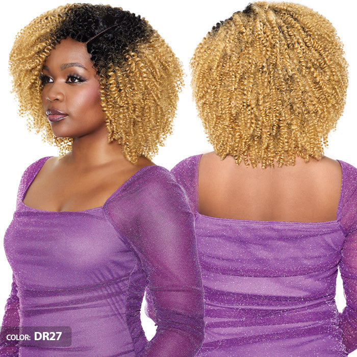 Outre Purple Pack Brazilian Boutique 100% Human Hair Blend Weave - OH SO KINKY CURLY 5 PCS + Free 4" Deep Lace Closure