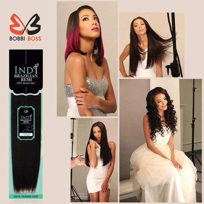 Bobbi Boss Indi Brazilian Remi 100% Human Hair Weave - NATURAL YAKI 10S-18"