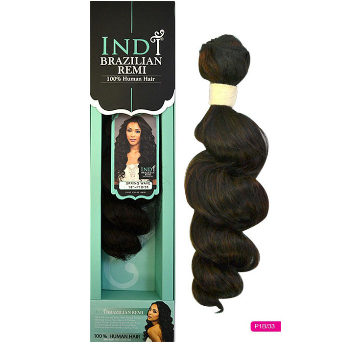 Bobbi Boss Indi Brazilian Remi 100% Human Hair Weave - SPRING WAVE 10-18"