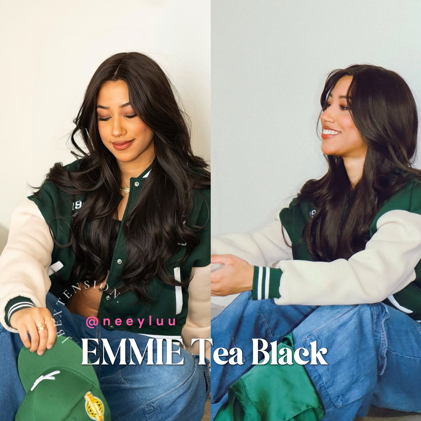 Get the Influencer Look with 26 Inches Curly Women Tea Black Darkest Brown Wig Pre-Cut Frontlace Glueless Wig EMMIE