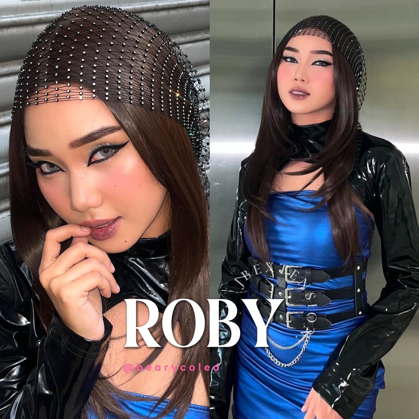 Get the Influencer Look with22 Inches Brown Medium Length Women Pre-Cut Frontlace Glueless Wig ROBY