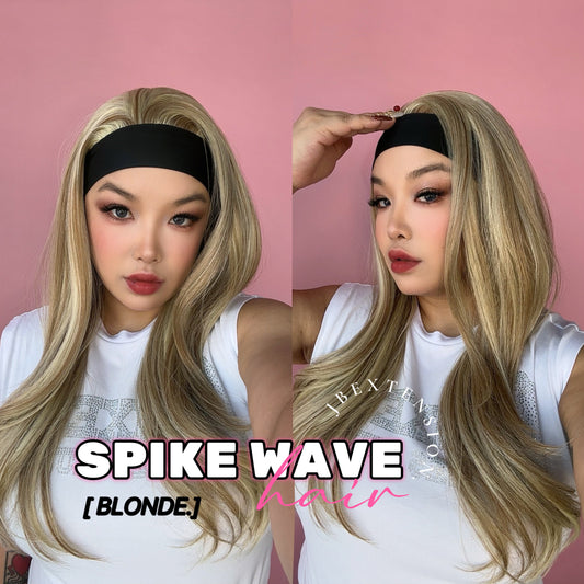JBEXTENSION 24 Inches Long Curly Hair Blonde Headband Wig SPIKE WAVE HAIR - BLONDE