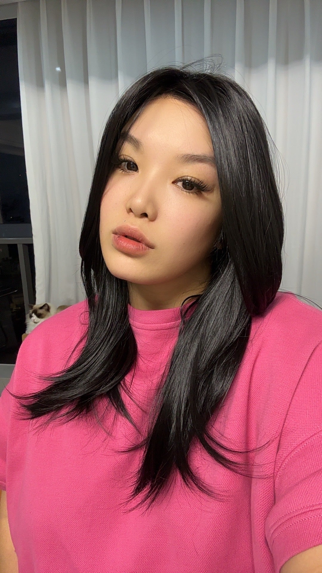 HOT OF SEASON - 18 Inches Black Pre-Cut Snowflake Lace Frontlace Glueless Wig KHLOE LONG BLACK【PERMATEASE】【BENDY EAR TABS】