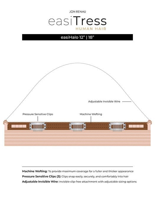 easiHalo 12" | Human Hair Extension | Halo
