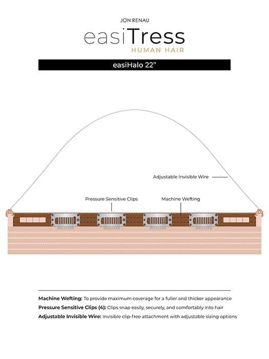 easiHalo 22" | Human Hair Extension | Halo