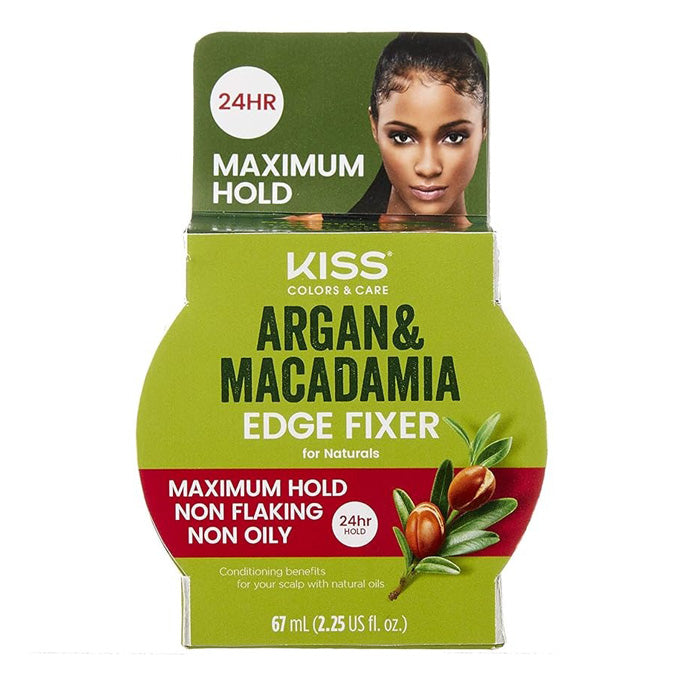 Kiss Argan & Macadamia Edge Fixer 24 Hour Maximum Hold 2.25 oz (67 ml)