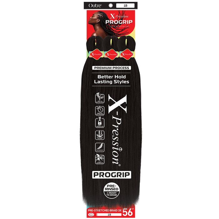 Outre X-Pression PROGRIP Braid - PRE-STRETCHED STRAIGHT BRAID 56" 3X
