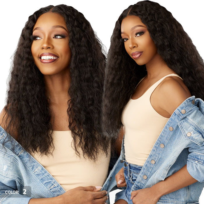 Sensationnel Curls Kinks Textured Lace Kinky Edges Glueless Y-Part HD Lace Front Wig - KINKY BRAID OUT 20"
