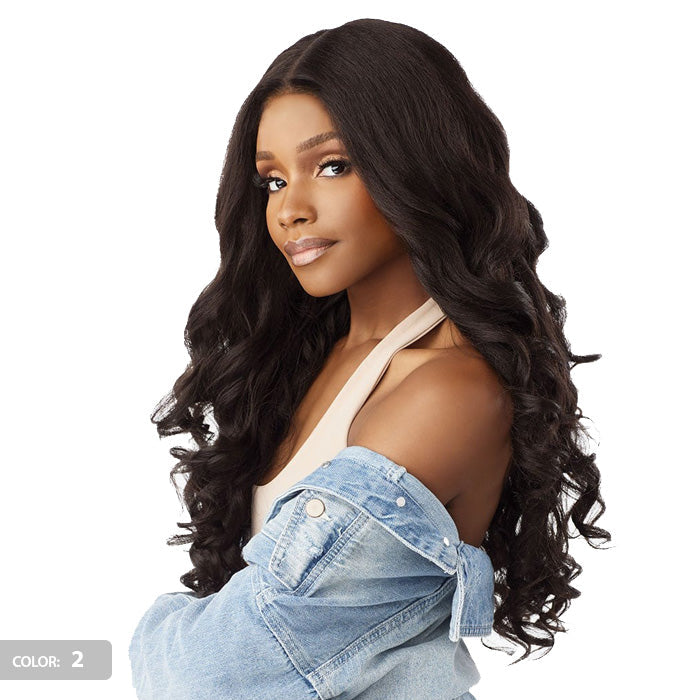 Sensationnel Curls Kinks Textured Lace Kinky Edges Glueless Y-Part HD Lace Front Wig -KINKY LOOSE SPIRAL 24"