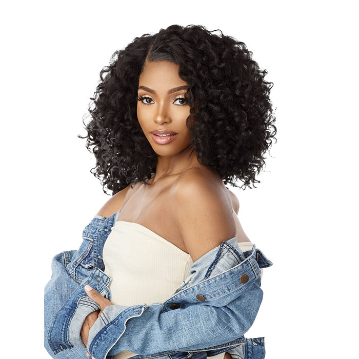 Sensationnel Curls Kinks Textured Lace Kinky Edges Glueless Y-Part HD Lace Front Wig - KINKY RINGLET CURL 14"