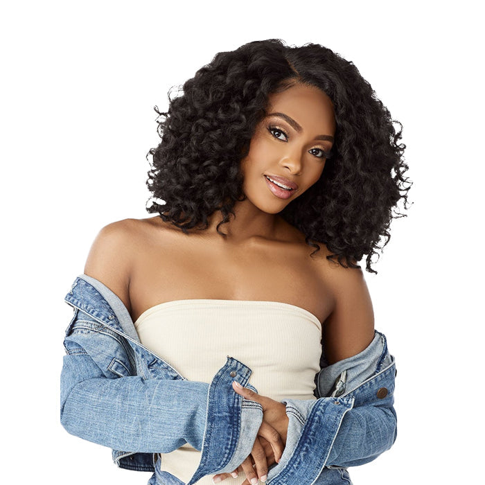Sensationnel Curls Kinks Textured Lace Kinky Edges Glueless Y-Part HD Lace Front Wig - KINKY RINGLET CURL 14"