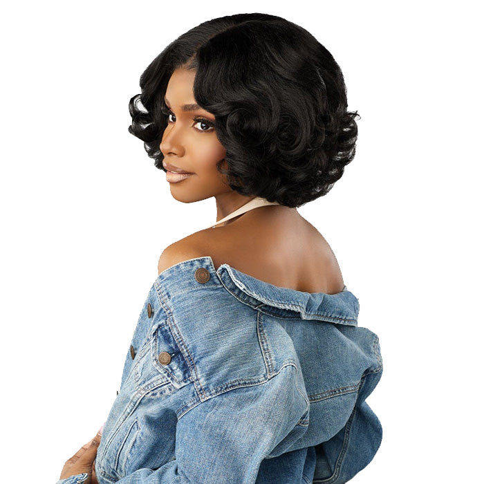Sensationnel Curls Kinks & Co Kinky Edges Y-Part Glueless HD Lace Front Wig - Y-PART KINKY ROLLER SET 10"