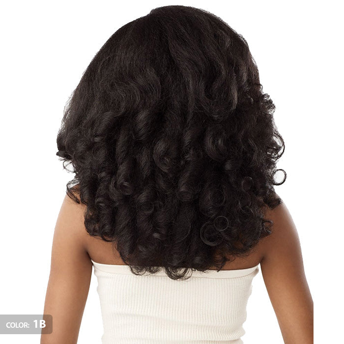 Sensationnel Curls Kinks Textured Lace Kinky Edges Glueless HD Lace Front Wig - Y-PART KINKY ROLLER SET 16"