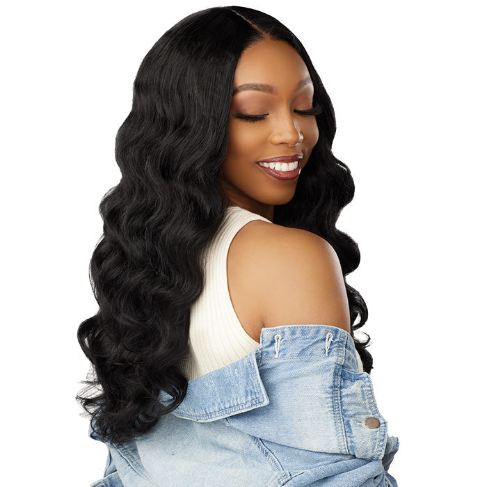 Sensationnel Curls Kinks Kinky Edges Glueless Y-Part HD Lace Front Wig - KINKY LOOSE WAND CURL 24"