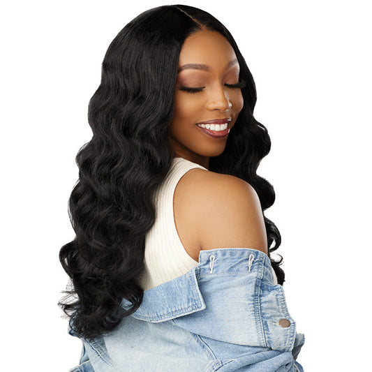 Sensationnel Curls Kinks Kinky Edges Glueless Y-Part HD Lace Front Wig - KINKY LOOSE WAND CURL 24"