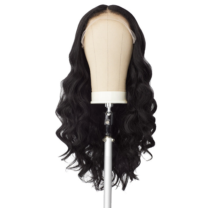 Sensationnel Curls Kinks Kinky Edges Glueless Y-Part HD Lace Front Wig - KINKY LOOSE WAND CURL 24"
