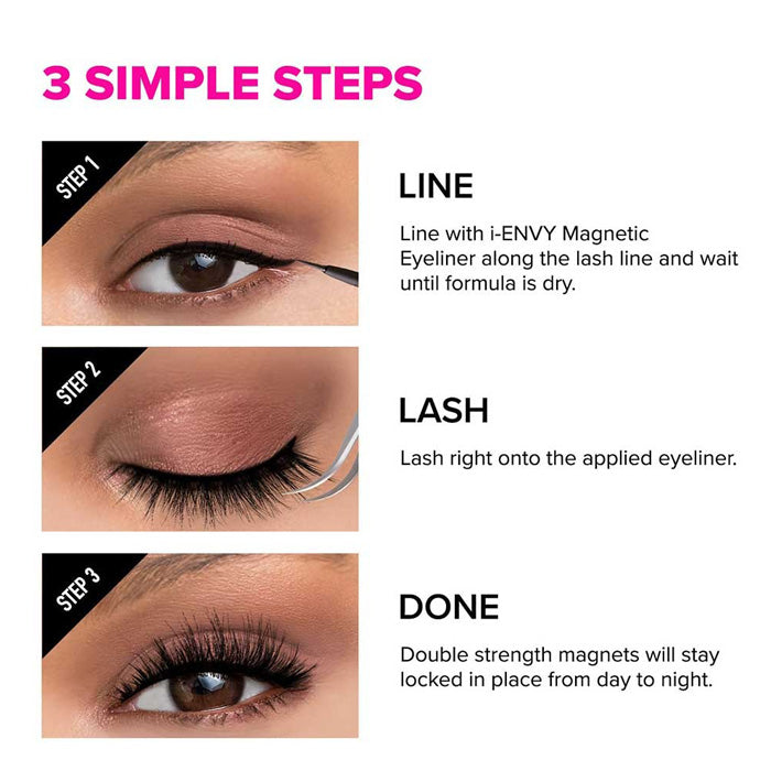 Kiss i-Envy Double Strength Magnetic Lashes - KPML03 - 3D 02