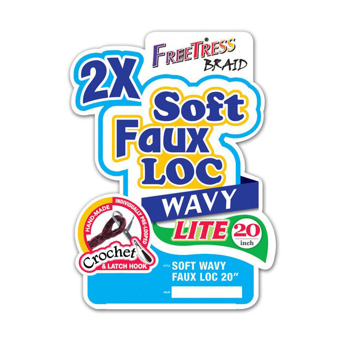 Freetress Pre-Looped Crochet Braids - 2X SOFT WAVY FAUX LOC 20"