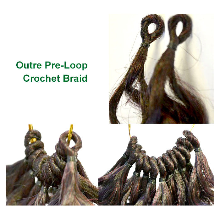 Outre X-Pression Pre Loop Crochet Braid DOMINICAN BLOWOUT STRAIGHT 14/22 Inch