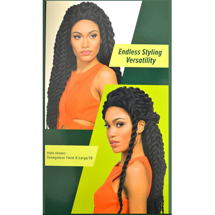 Outre X-Pression Pre-Looped Crochet Braid - SENEGALESE TWIST X-LARGE 14/18/24"