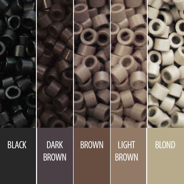 Lord & Cliff Micro Ring Link Lock Beads for Extensions - SHELL 100 Pcs (5/3/3 mm)